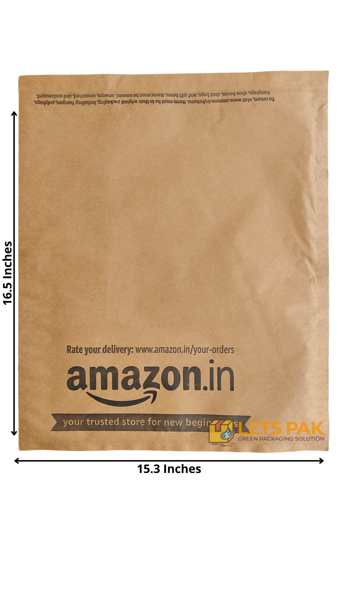 Nature Packaging Solutions - Kraft Paper Carry Bag (10 x 8 x 3 Inches) |  Small Size | Golden Brown Colour | Wedding, Gifting, Grocery, Shopping,  Branding | : Amazon.in: Bags, Wallets and Luggage